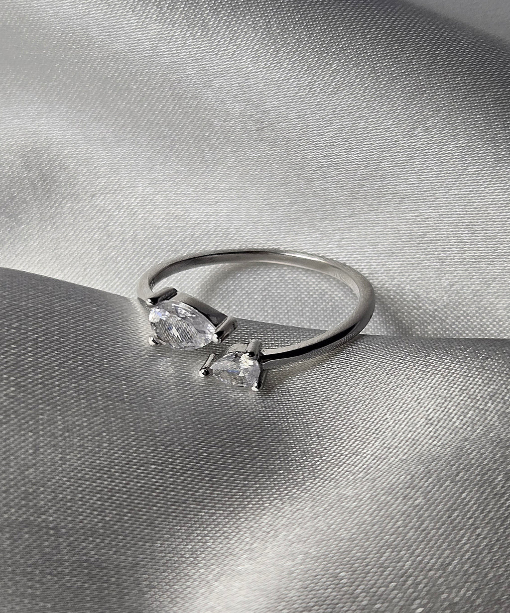 Bague ÉTREINTE (T.réglable 49-53)Argent 925