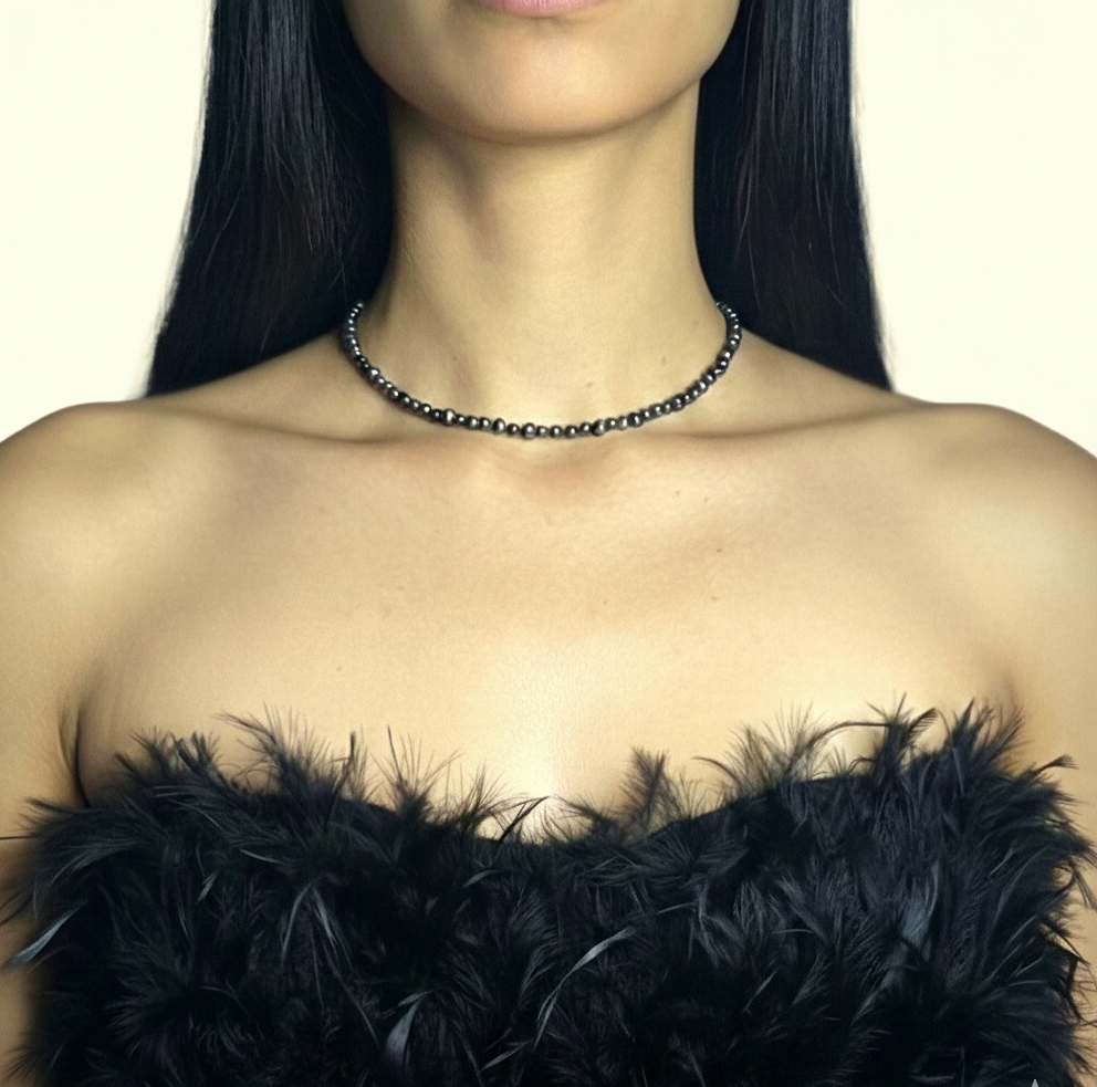 Collier FATALE - Perles d'eau douce🖤