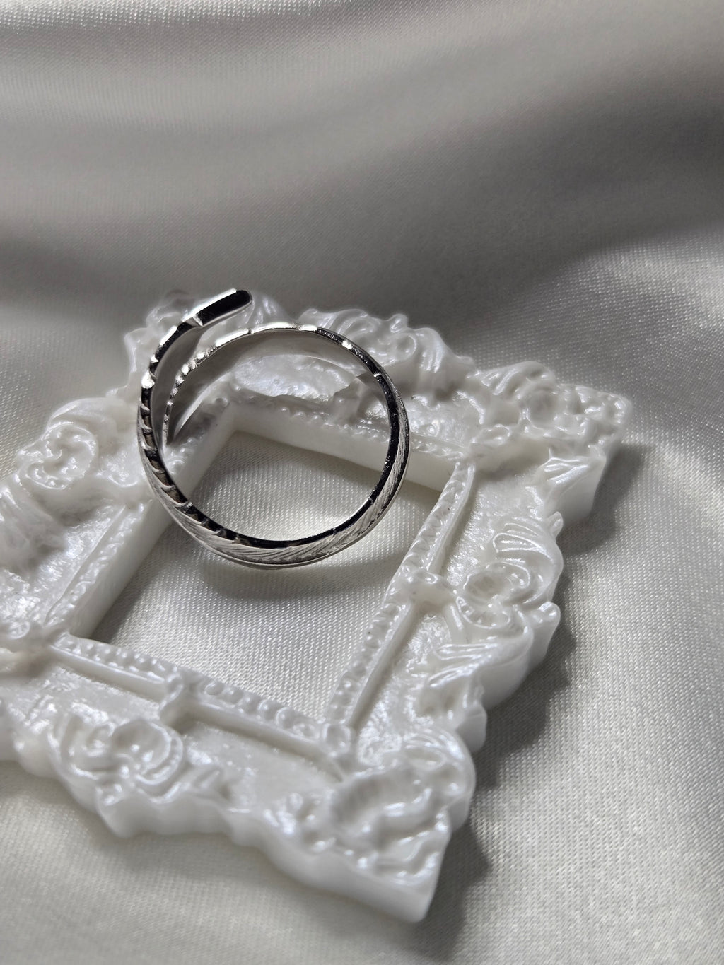 Bague PLUME (T.réglable 53+)Argent 925