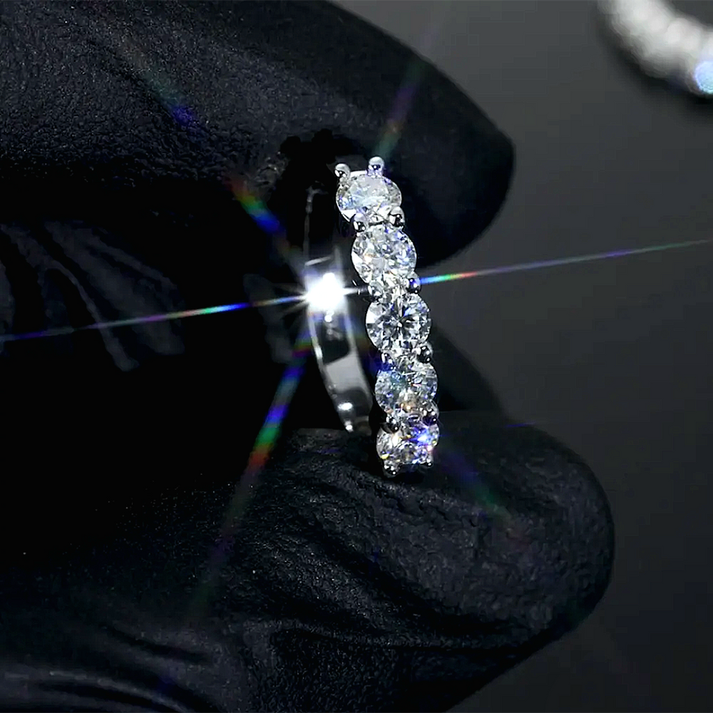 Créoles BRILLANCE Moissanite&Argent 925