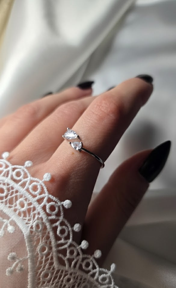 Bague ÉTREINTE (T.réglable 49-53)Argent 925