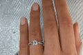 Solitaire PRINCESSE(t. réglable ≤57 )Argent&Moissanite