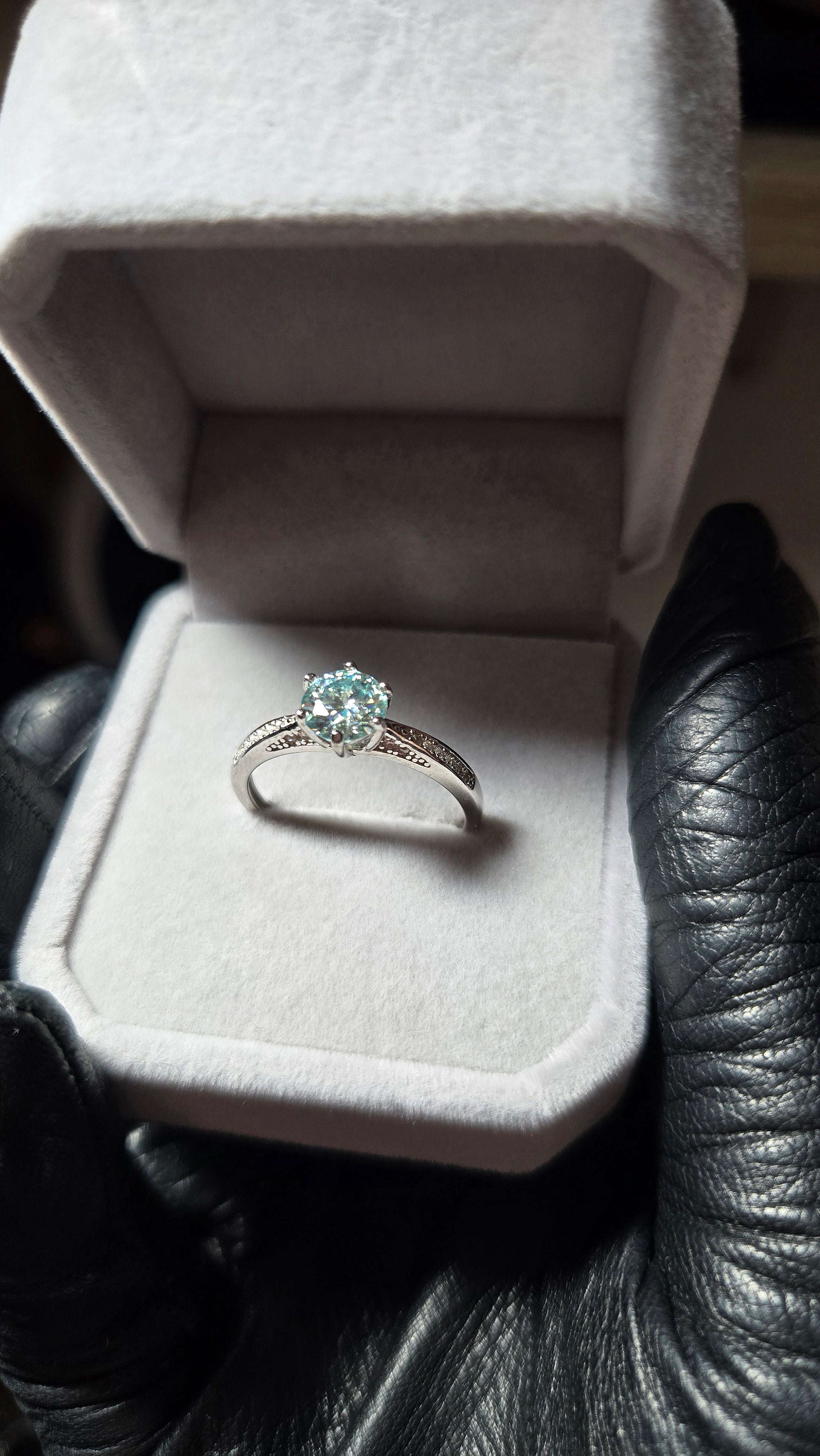 Solitaire REINA Moissanite (T.réglable)